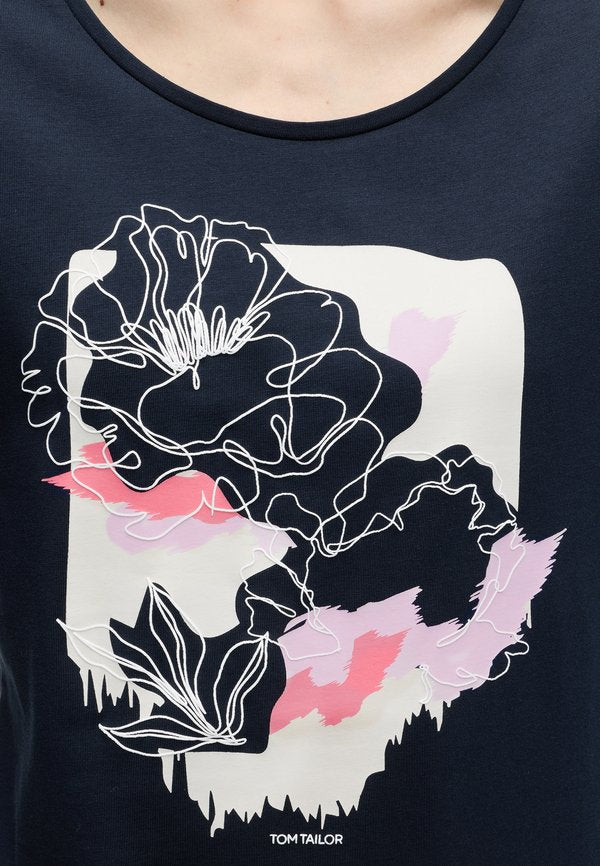 TOM TAILOR T-SHIRT CREW NECK WITH PRINT