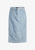 Levi's® SEAMED SKIRT BLUE RADIANT WASH - Denim skirt - blue radiant wash - med indigo - flat finish -