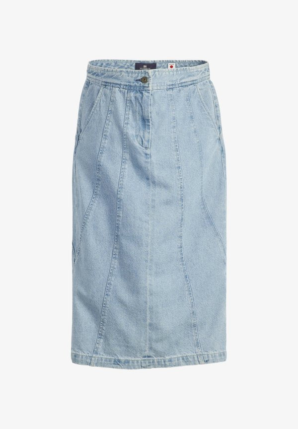 Levi's® SEAMED SKIRT BLUE RADIANT WASH - Denim skirt - blue radiant wash - med indigo - flat finish -