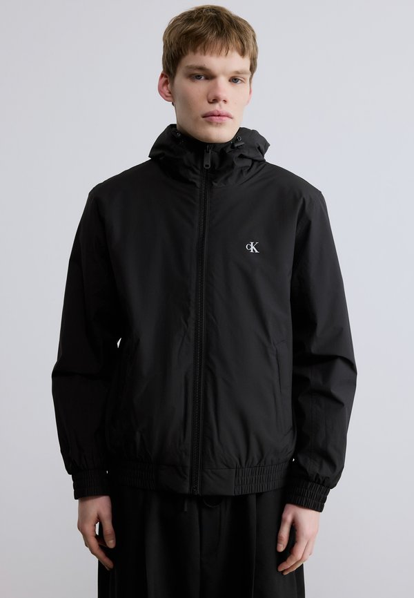 Calvin Klein Jeans HOODED HARRINGTON - Light jacket - black