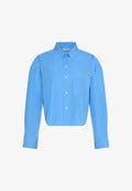 Calvin Klein Jeans CROPPED - Button-down blouse - marina