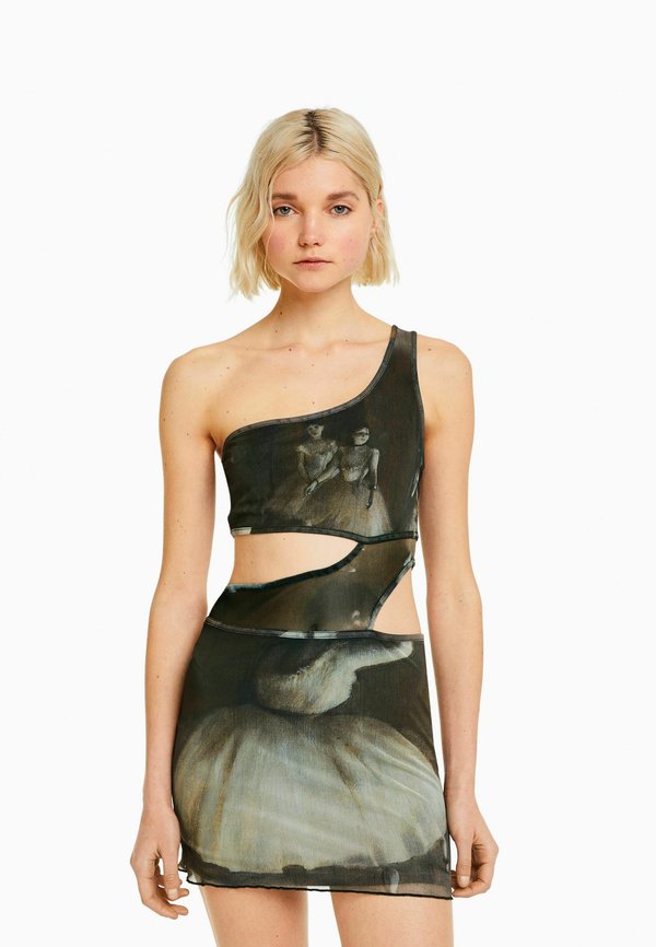 Bershka WITH ASYMMETRIC STRAP AND ART SERIES PRINT-MINI