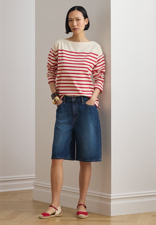 Lauren Ralph Lauren STRIPED JERSEY BOATNECK TOP