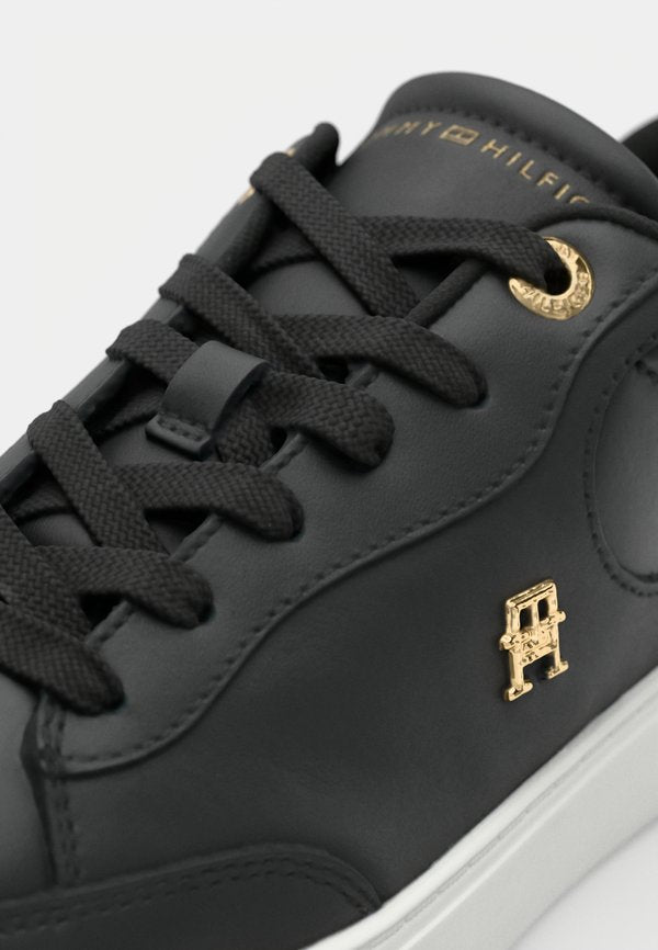 Tommy Hilfiger TH MONOGRAM LEATHER COURT TRAINERS