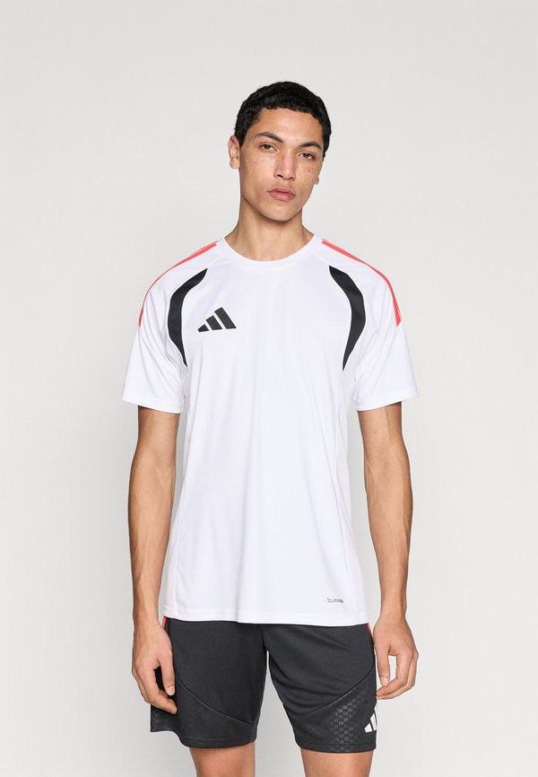 adidas Performance Sports T-shirt - white/black/semi lucid red