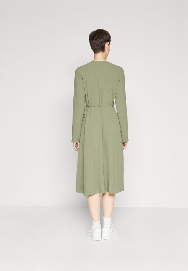 VILA VILOVIE NEW WRAP MIDI DRESS