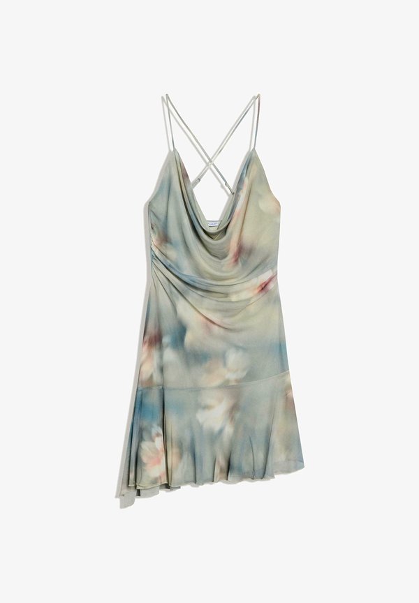 Bershka MINI STRAPPY DRESS - Day dress - green