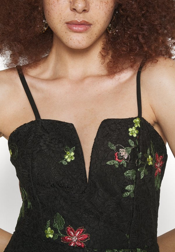 WAL G. SIMRAN MIDI FLORAL DRESS