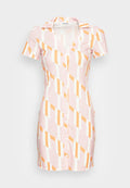 Glamorous CAP SLEEVE BODYCON SHIRT MINI DRESS