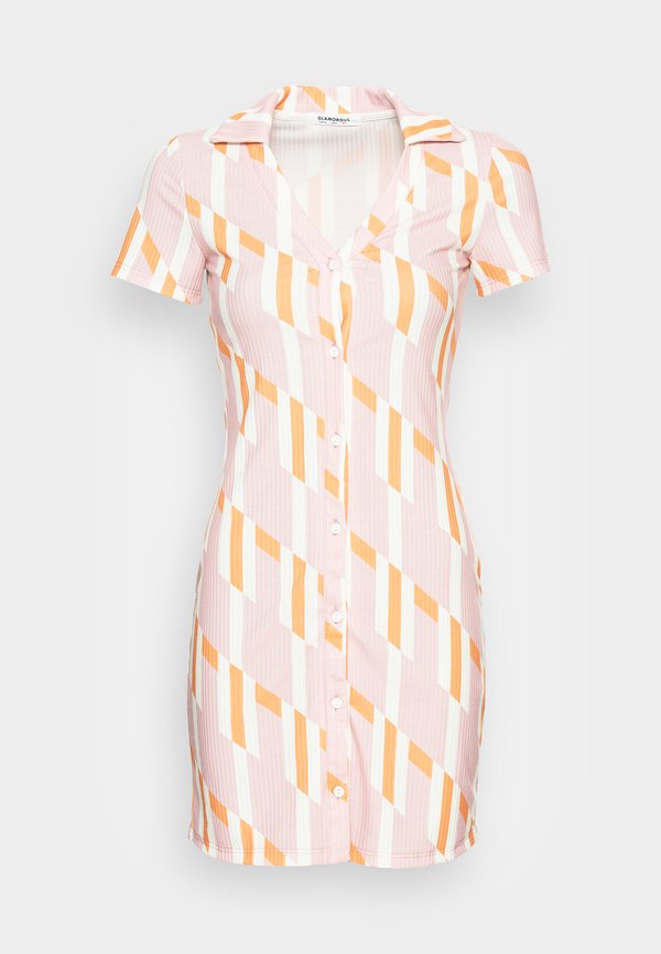 Glamorous CAP SLEEVE BODYCON SHIRT MINI DRESS