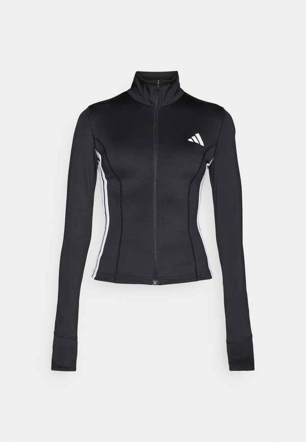 adidas Performance WORKOUT ESSENTIALS 3 STRIPES ZIP THROUGH - Training jacket - black/white