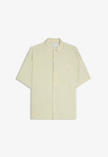 Bershka SHORT SLEEVE BOXY FIT STRIPE SHIRT - Shirt - dark green