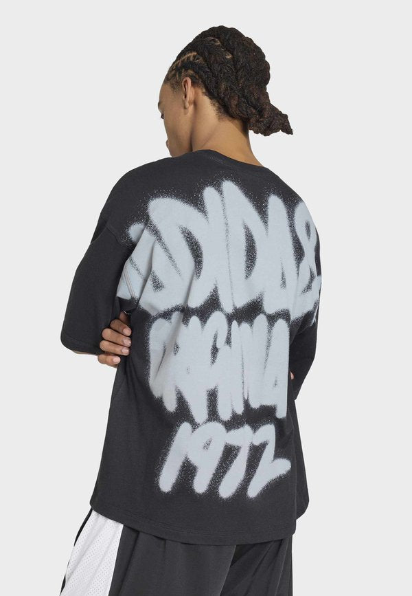 adidas Originals AIRBRUSH LOGO UNISEX  - Print T-shirt - black