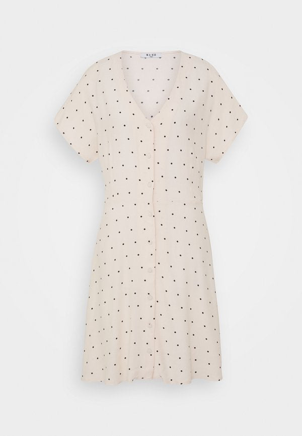 NA-KD BUTTON FRONT DRESS