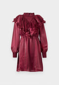 YAS YASELOISE SHINY RUFFLE DRESS