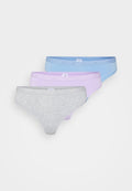 adidas Sportswear THONG 3 PACK - Thong - grey/purple/blue