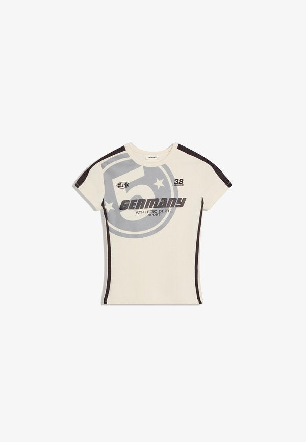 Bershka SHORT SLEEVE SPORT PRINT - T-SHIRT - Print T-shirt - white