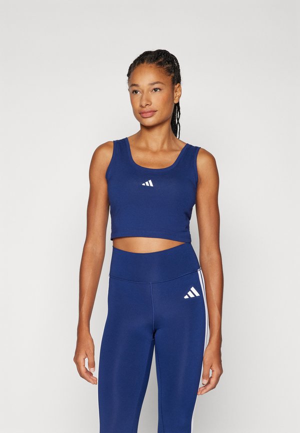 adidas Sportswear ESSENTIALS SMALL LOGO LIFESTYLE - Top - dark blue/white