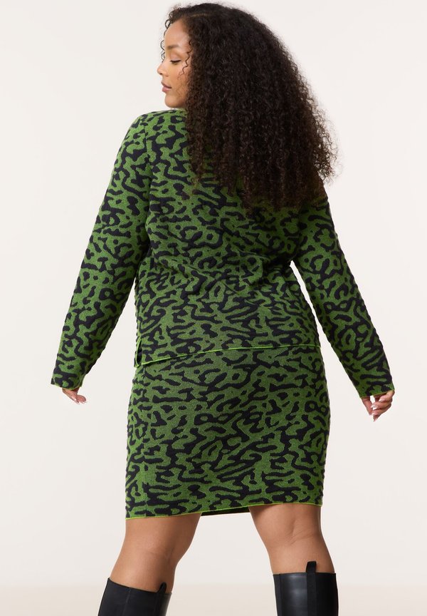 Samoon LANGARM RUNDHALS MIT ANIMAL JACQUARD