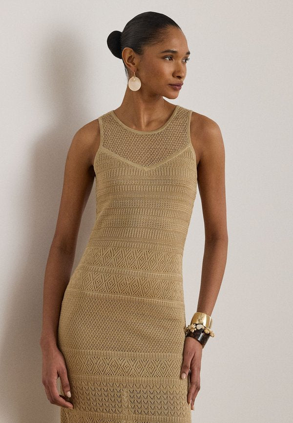 Lauren Ralph Lauren POINTELLE-KNIT SLEEVELESS GOWN