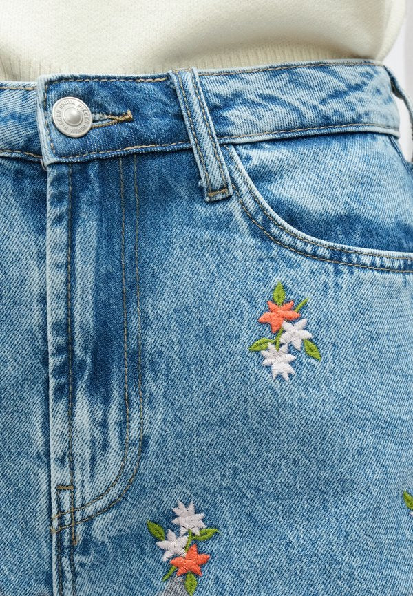 Pieces Denim PCSKY HW EMBROIDERY
