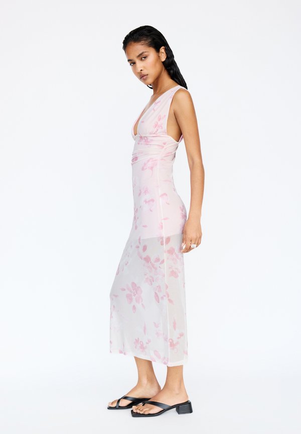 PULL&BEAR FLORAL HALTER MIDI