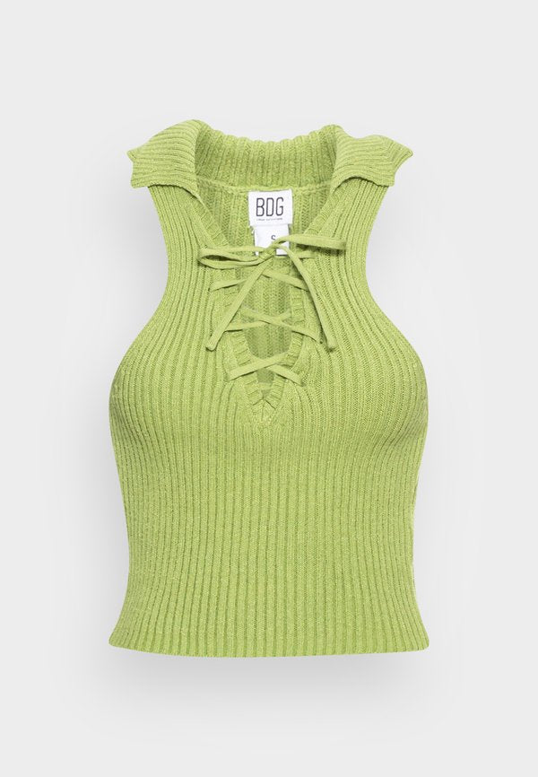 BDG Urban Outfitters LATTICE COLLAR TANK