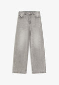 Bershka SUPER EMBROIDERED  - Baggy Jeans - grey