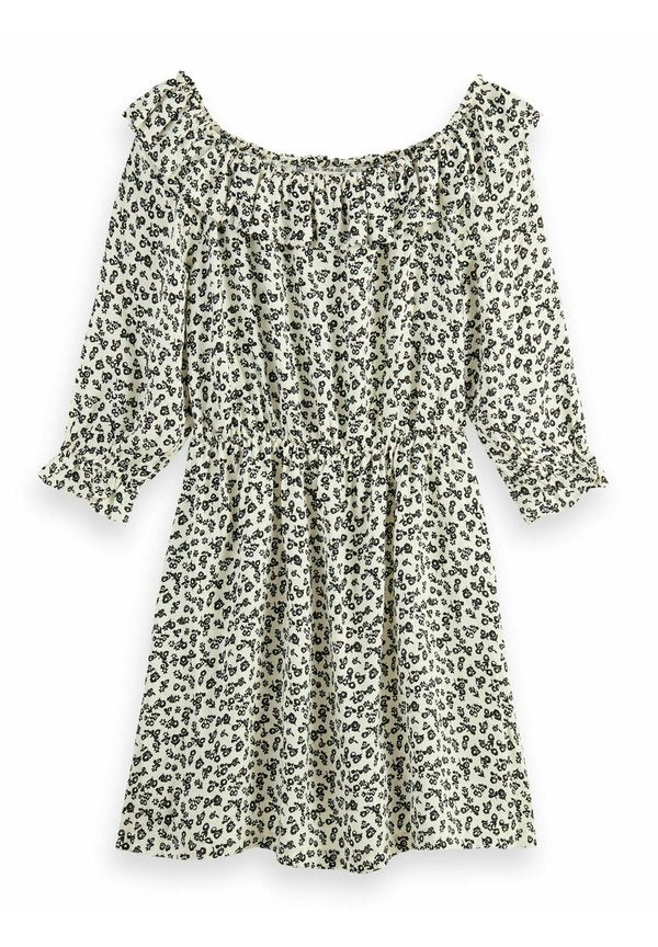 Scotch & Soda OFF SHOULDER FRILLED SMOCK
