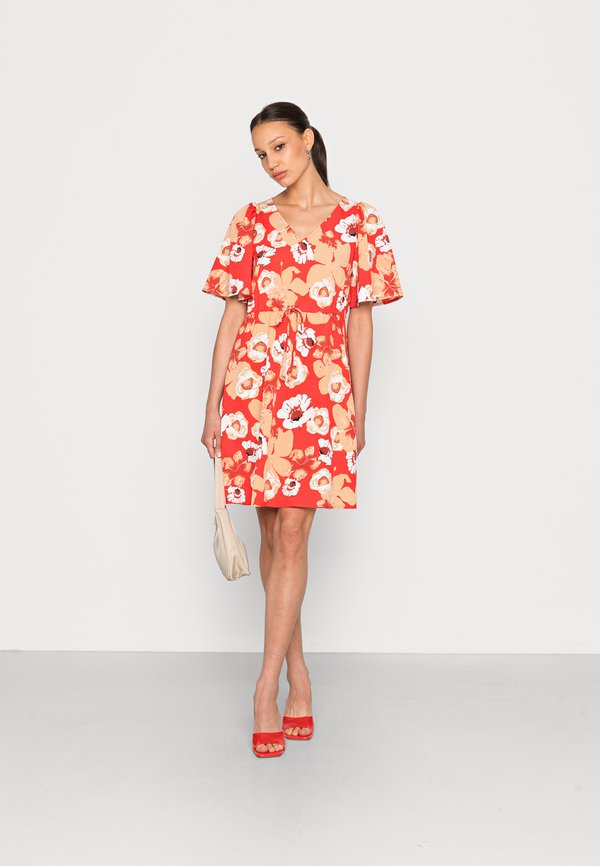 VILA VISILLE V NECK BELT DRESS