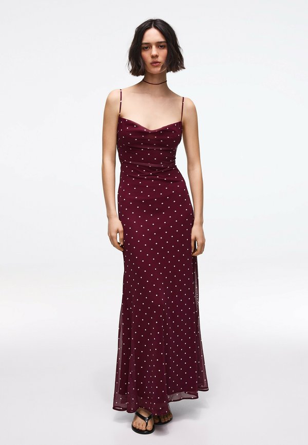 Bershka LONG STRAPPY WITH CORSET BACK - DRESS - Occasion wear - light pink