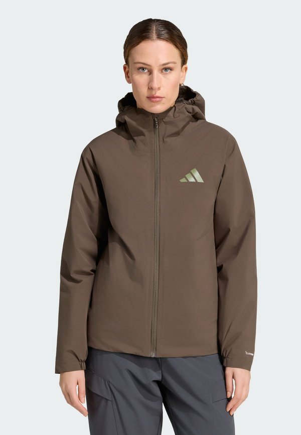 adidas Sportswear ADIDAS SPORTSWEAR TERREX MULTI ESSENTIALS CLIMAPROOF INSULATED HOODED JAC - Waterproof jacket - shadow olive
