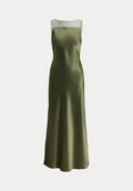 Polo Ralph Lauren SHEER-PANEL SATIN DRESS
