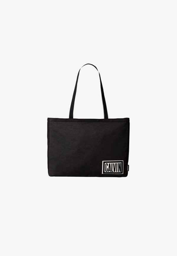 Calvin Klein GRAPHIC TOTE - Tote bag - black