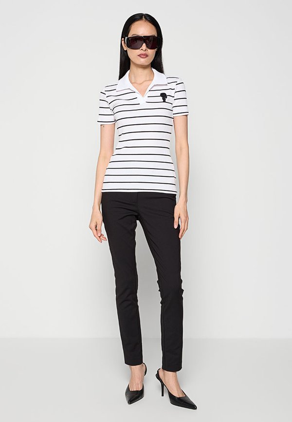 KARL LAGERFELD IKON STRIPED RIB POLO
