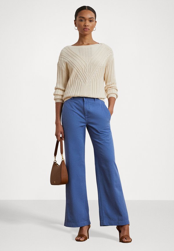 Lauren Ralph Lauren COTTON TWILL WIDE LEG PANT