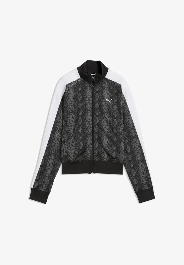 Puma T7 SNAKE AOP SHORT TRACK JACKET - Zip-up sweatshirt - puma black