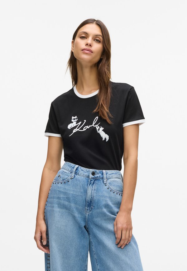 KARL LAGERFELD IKON SIGNATURE CHOUPETTE TEE