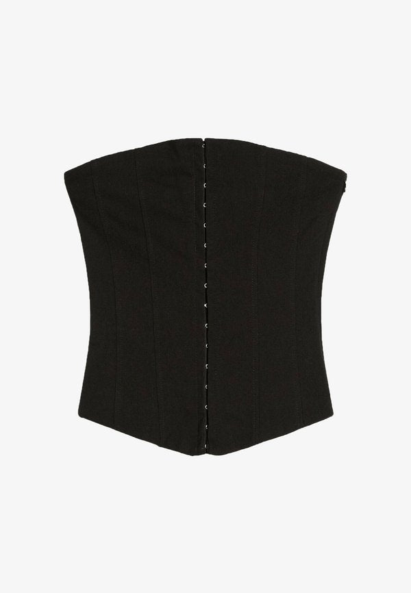 Bershka TOP BANDEAU - Top - black
