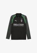 Puma BORRUSIA MÖNCHENGLADBACH TRAINING 1/4 ZIP TOP IND - Club wear - black- white