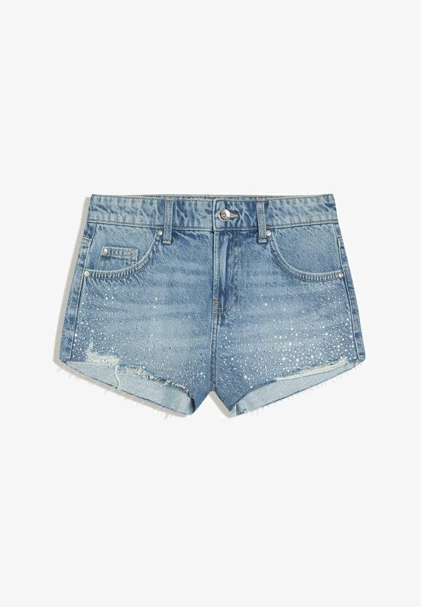 Bershka Denim shorts - blue denim