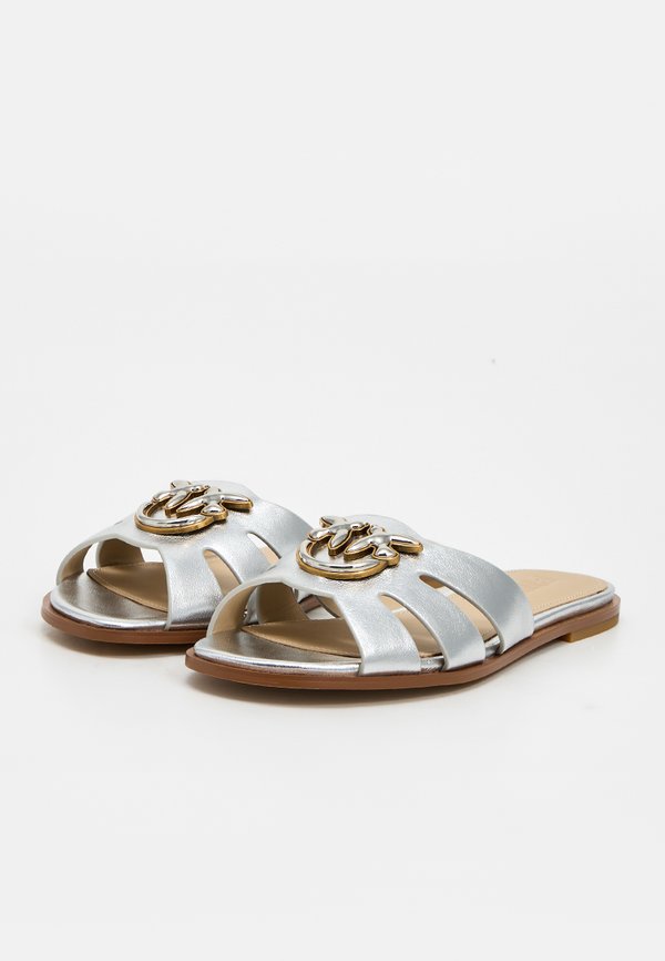 Pinko MILLY 04 - SLIPPER LAMINATED NAPPA SILVER