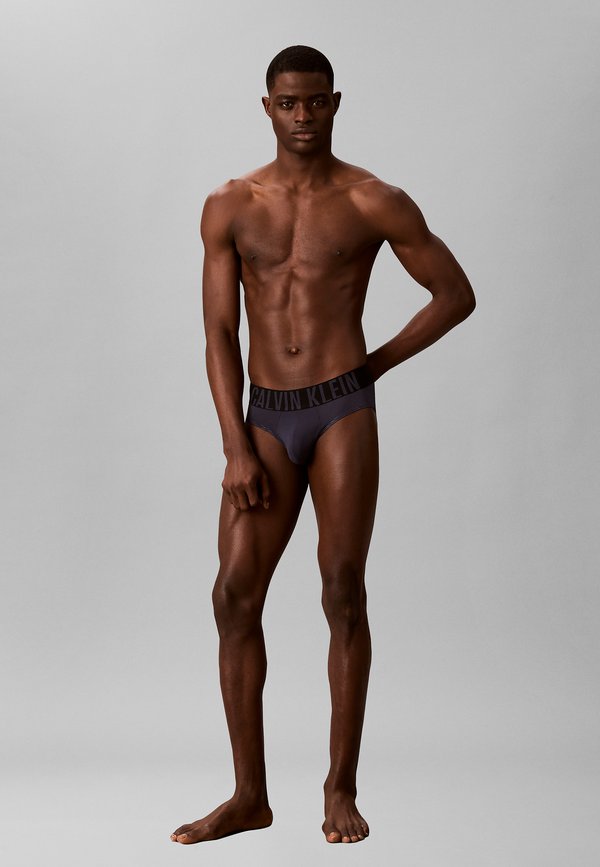 Calvin Klein CALVIN KLEIN 3 PACK HIP BRIEFS - INTENSE POWER AIR - Briefs - black  poseidon blue