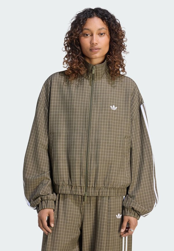 adidas Originals CHECKS TRACK TOP - Training jacket - olive strata/wonder beige