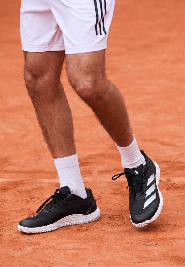 adidas Performance DEFIANT SPEED 2 MENS CLAY - Clay court tennis shoes - core black/footwear white/grey six
