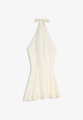 Bershka POLKA DOT - MIDI DRESS - Day dress - beige