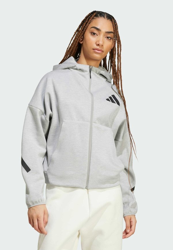 adidas Sportswear Z.N.E. FULL ZIP - Zip-up sweatshirt - medium grey heather