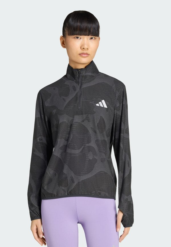 adidas Performance ADI365 HALF Z W - Long sleeved top - black/grey five