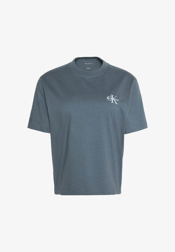 Calvin Klein Jeans CALVIN KLEIN JEANS MONOLOGO BOXY T-SHIRT - Basic T-shirt - dark slate