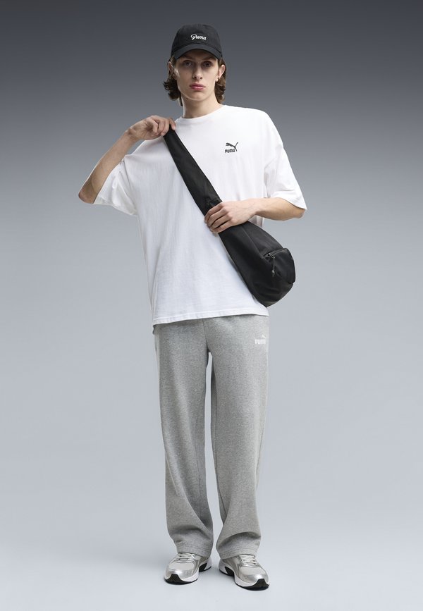 Puma ESSENTIALS RELAXED NO. 1 LOGO HOSE - Tracksuit bottoms - medium gray heather